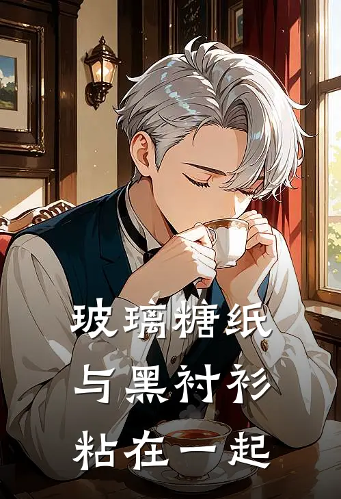 玻璃糖纸与黑衬衫粘在一起