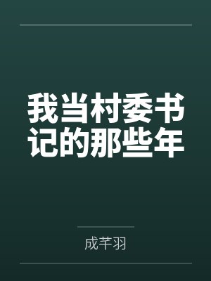 我当村委书记的那些年