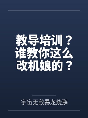 教导培训?谁教你这么改机娘的?