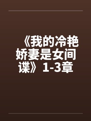 《我的冷艳娇妻是女间谍》1-3章作者:鬼畜3G