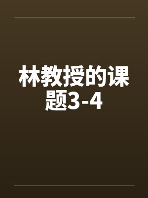 林教授的课题3-4