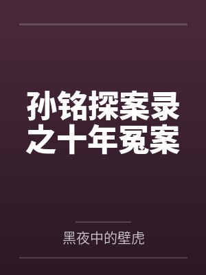 孙铭探案录之十年冤案
