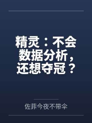 精灵:不会数据分析,还想夺冠?