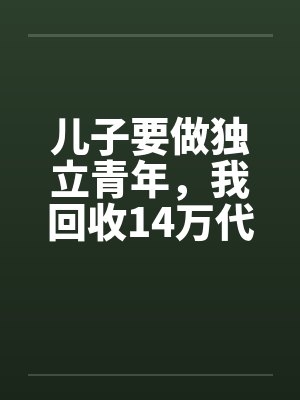 儿子要做独立青年,我回收14万代付账单