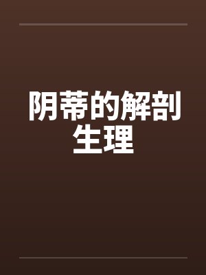 阴蒂的解剖生理