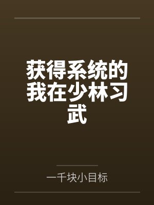 获得系统的我在少林习武